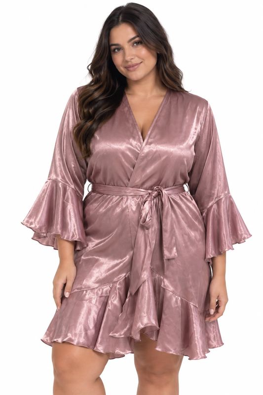 VIZON RUFFLED ROBE