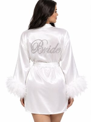 CRYSTAL BRIDE FEATHER ROBE