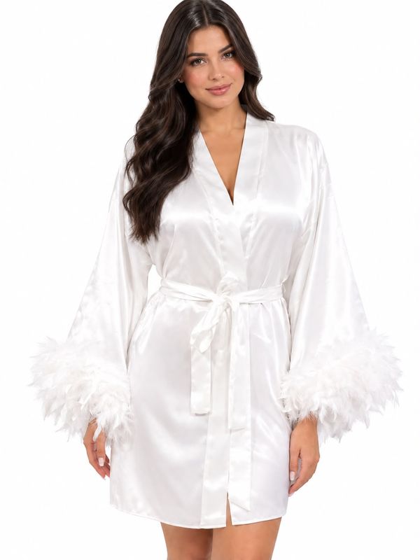 CRYSTAL BRIDE FEATHER ROBE