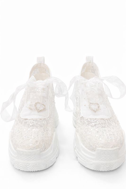 Zapatillas con Lentejuelas Transparentes