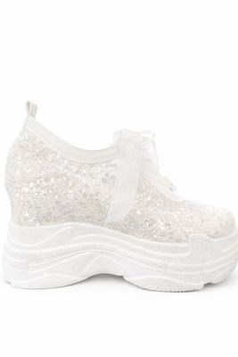 Zapatillas con Lentejuelas Transparentes