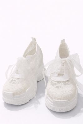 Zapatillas de Encaje con Tacón Interno