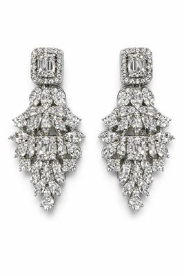 Aretes Largos con Cristales Multicorte