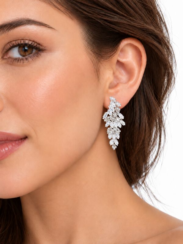 CRYSTAL ANGEL WING EARRINGS