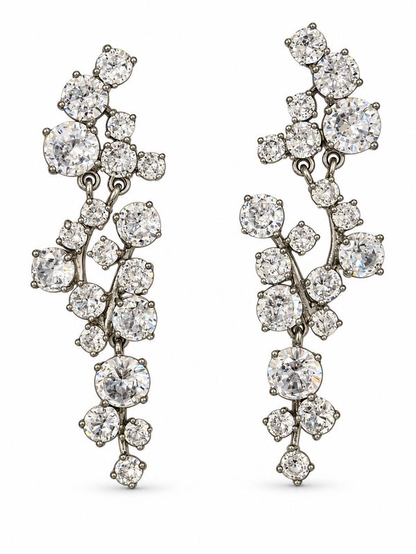 ROUND CRYSTAL STATEMENT EARRINGS