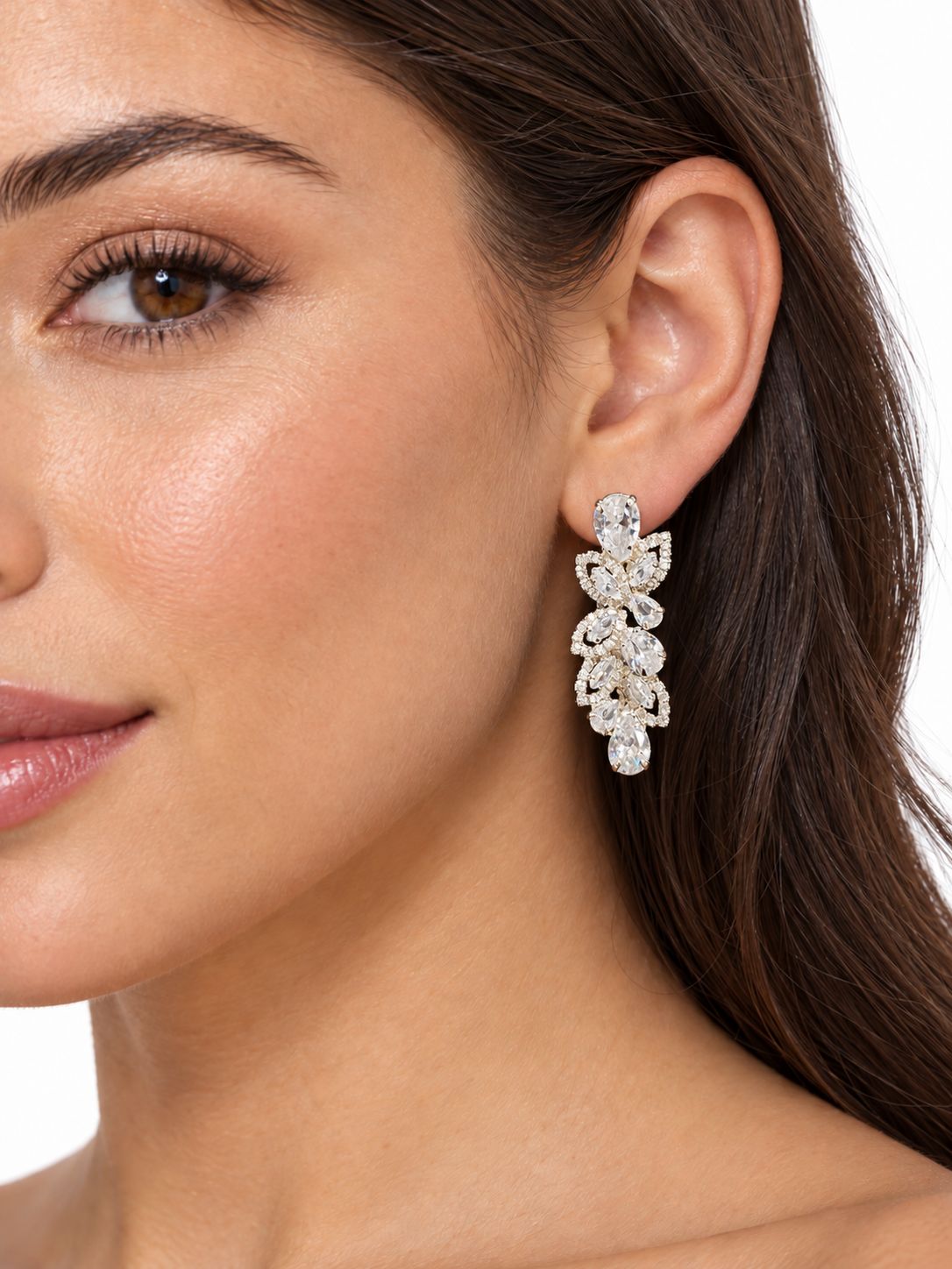 CASCADING CRYSTAL EARRINGS