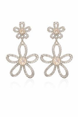 Aretes de Flores con Cristales