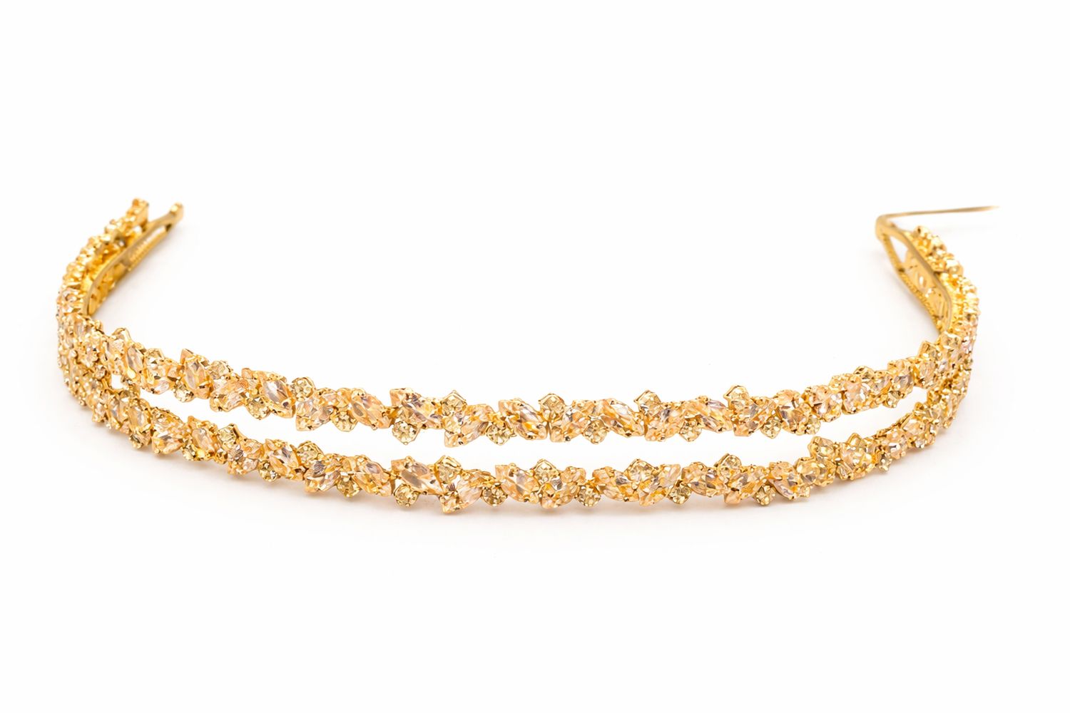 Headpiece Dorado de Cristales