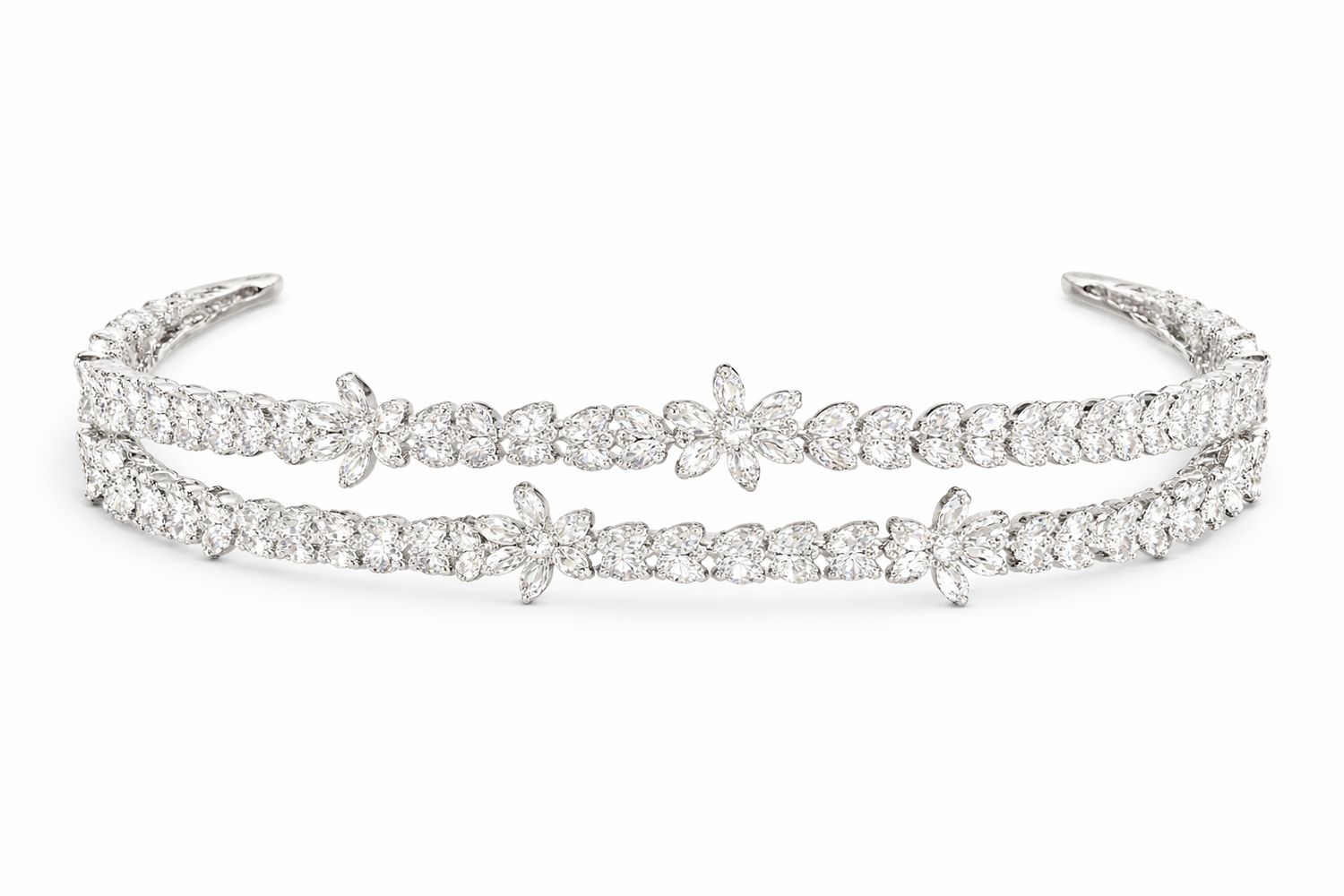 Vincha de Plata con Cristales