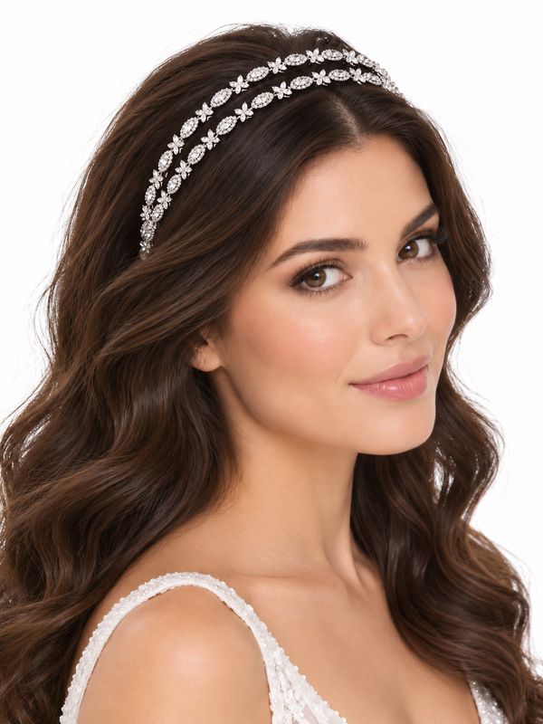DOUBLE SILVER HEADPIECE