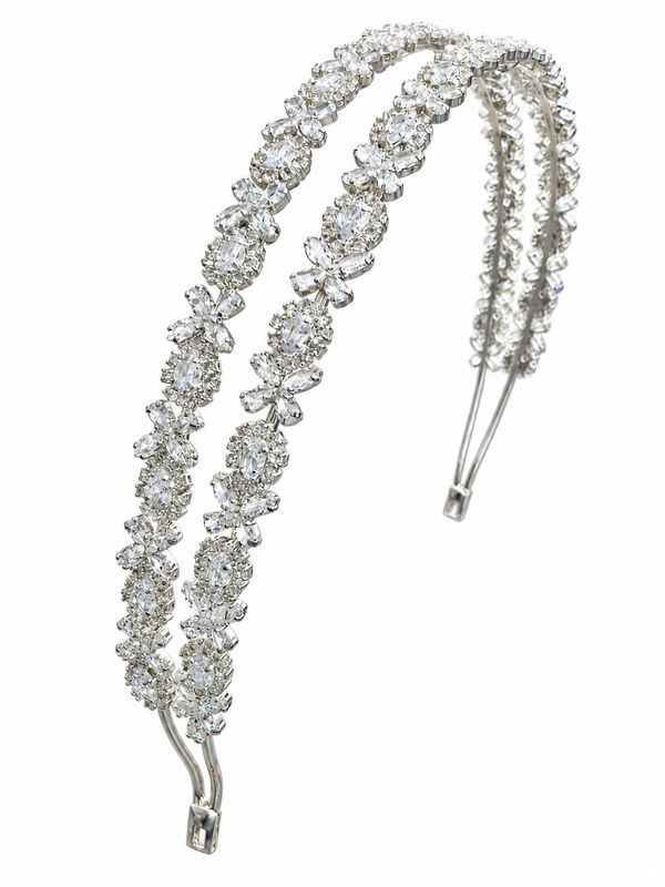 DOUBLE SILVER HEADPIECE