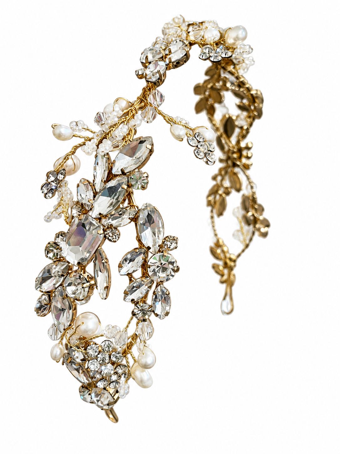 GOLDEN PEARL VINE HEADPIECE