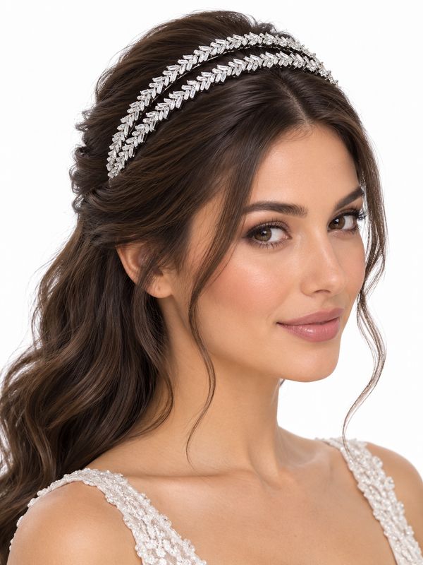 DOUBLE CRYSTAL HEADPIECE