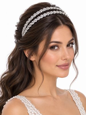 DOUBLE CRYSTAL HEADPIECE