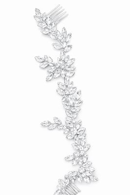 Tocado Plateado Moldeable con Cristales