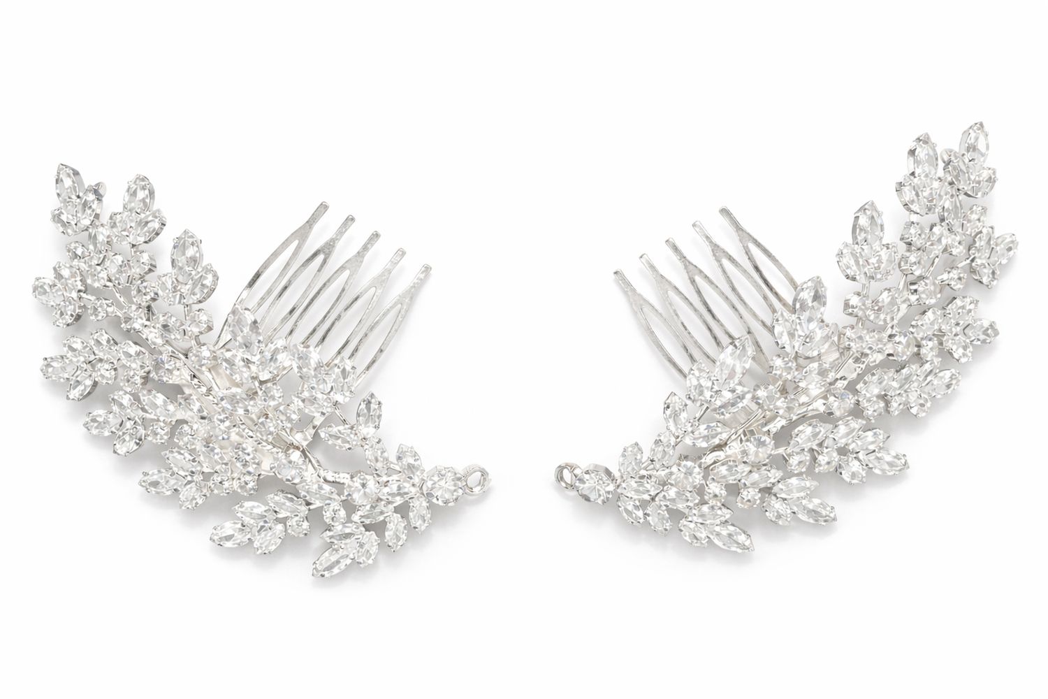 Peinetas de  Plata con Cristales