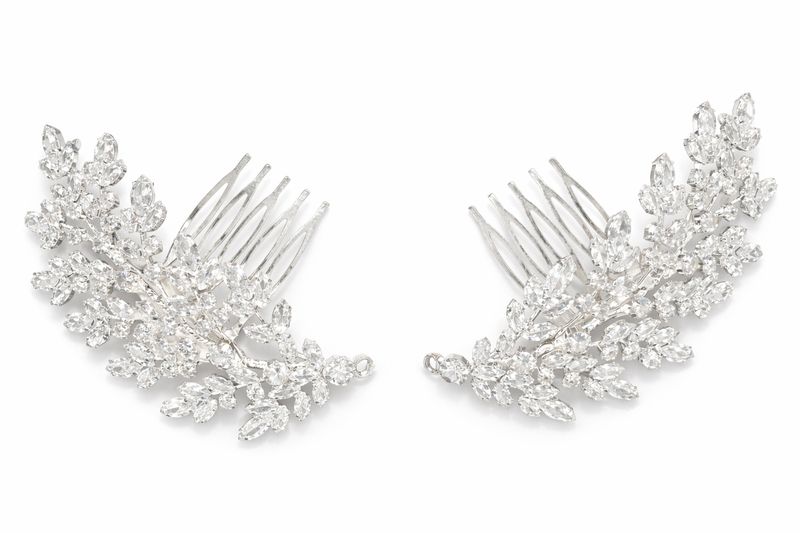 Peinetas de  Plata con Cristales