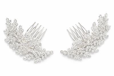 Peinetas de  Plata con Cristales