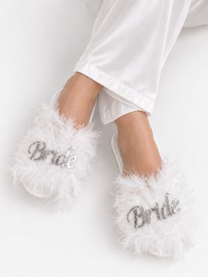 BRIDAL SLIPPERS SILVER