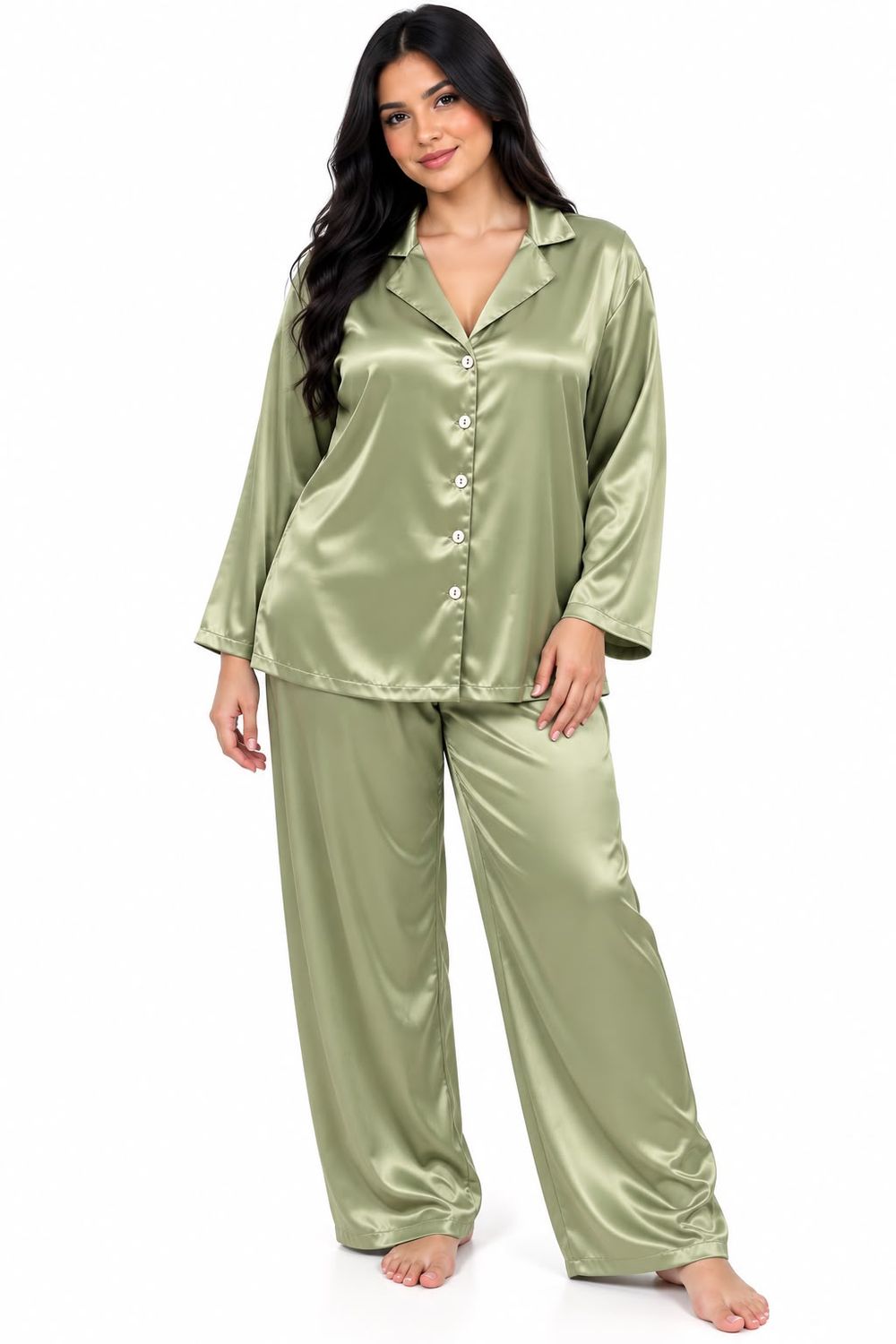 PJSET PLATINGREEN SATIN