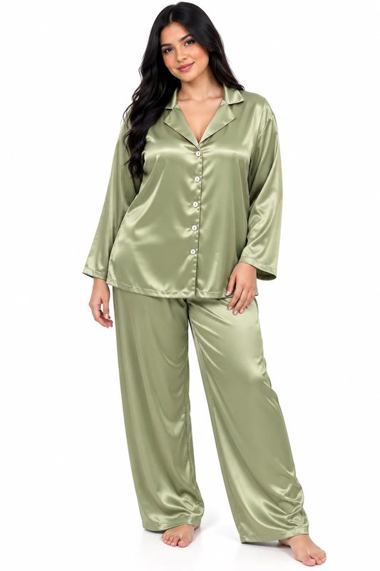 PJSET PLATINGREEN SATIN