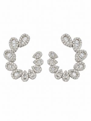BAGUETTE CRYSTAL LEAF EARRINGS