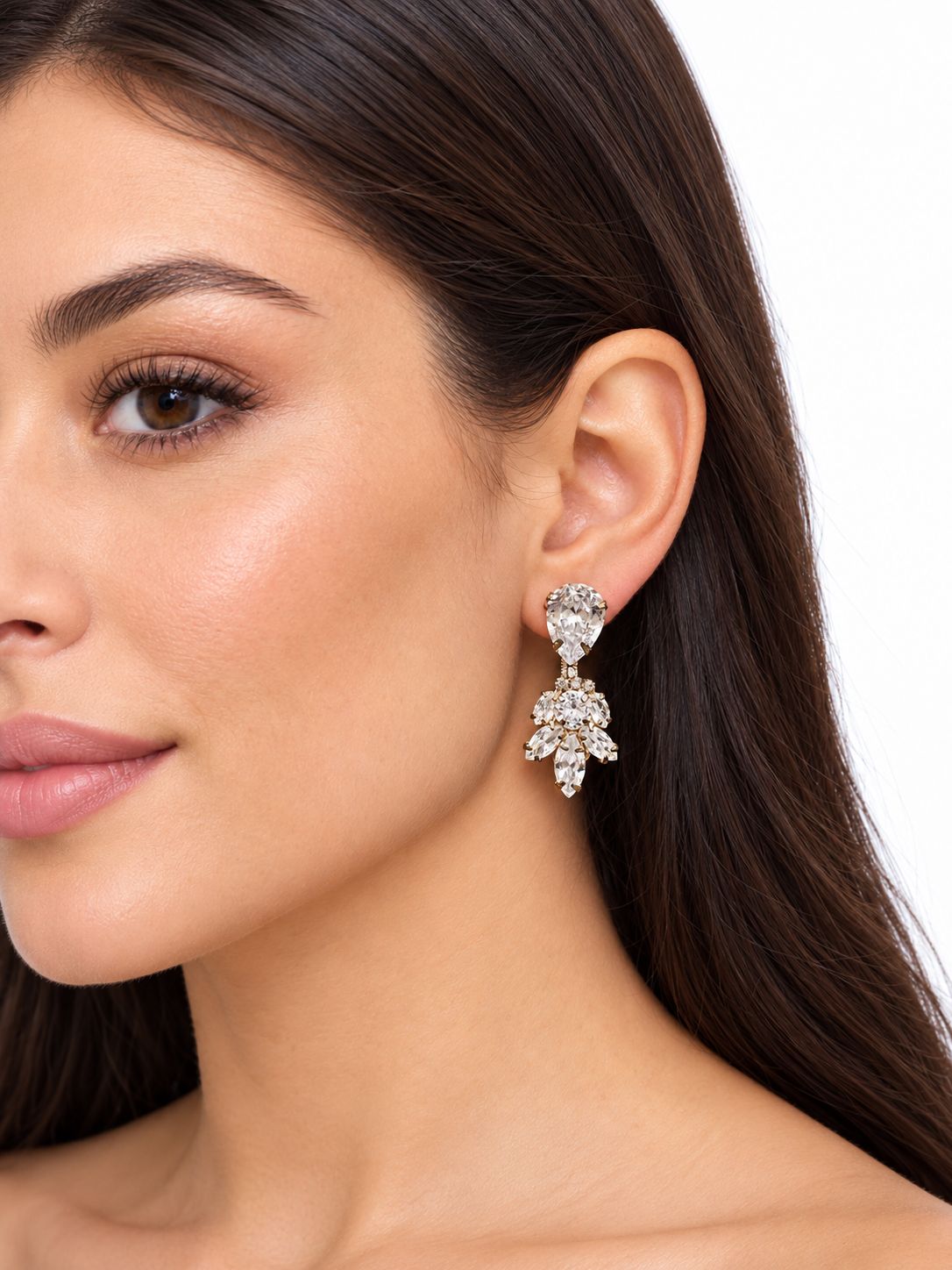 PEAR-CUT CRYSTAL EARRINGS