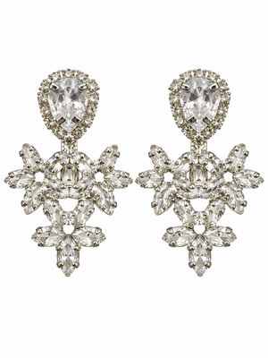 CRYSTAL FLORAL CHANDELIER EARRINGS
