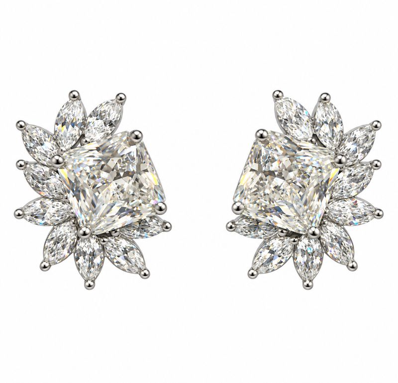 MARQUISE CRYSTAL STUD EARRINGS