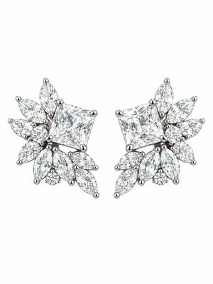 PRINCESS CUT CRYSTAL EARRINGS