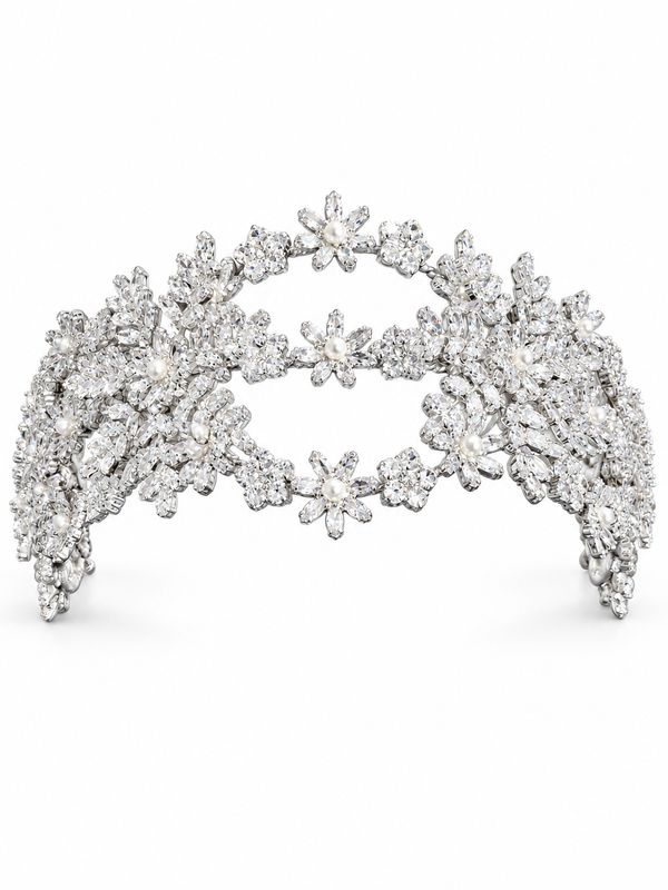CRYSTAL FLORAL CROWN HEADPIECE