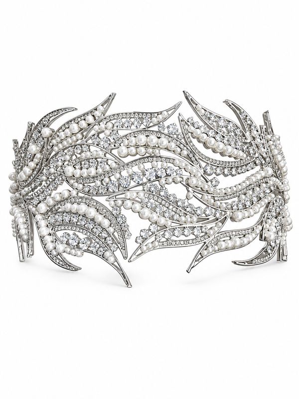 PEARL CRYSTAL WAVES HEADPIECE