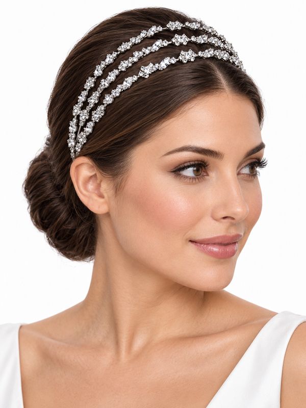 TRIPLE CRYSTAL HEADPIECE
