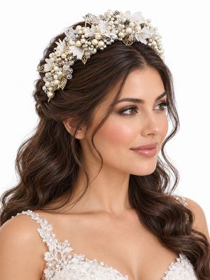 IVORY PEARL GARDEN HEADPIECE