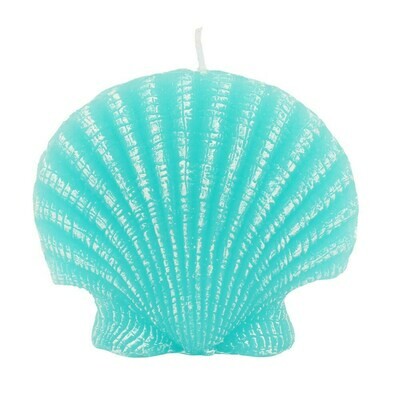 Candle Turquoise Clam Shell