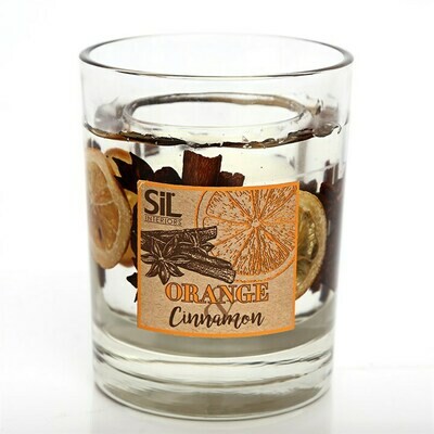 Gel Candle Large Cinnamon & Orange Scented Wax Candles