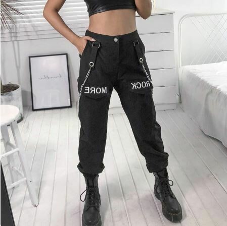 Women Elastic High Waist Black