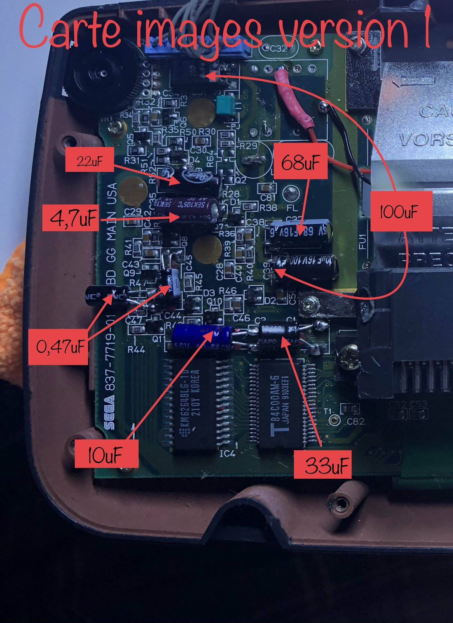 Kit Réparation Condensateur-game Gear-Image&son
