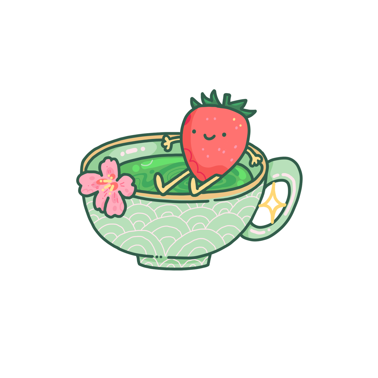 Holographic Strawberry Matcha