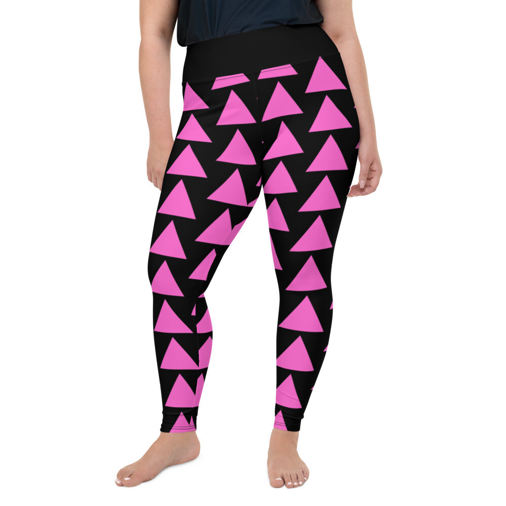 Very Queer Pink Triangle All-Over Print Plus Size Leggings