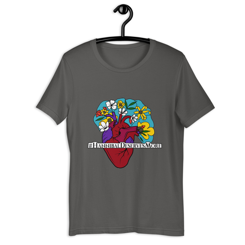 #HannibalDeservesMore Hannibal Fandom Hashtag Short-Sleeve Unisex T-Shirt