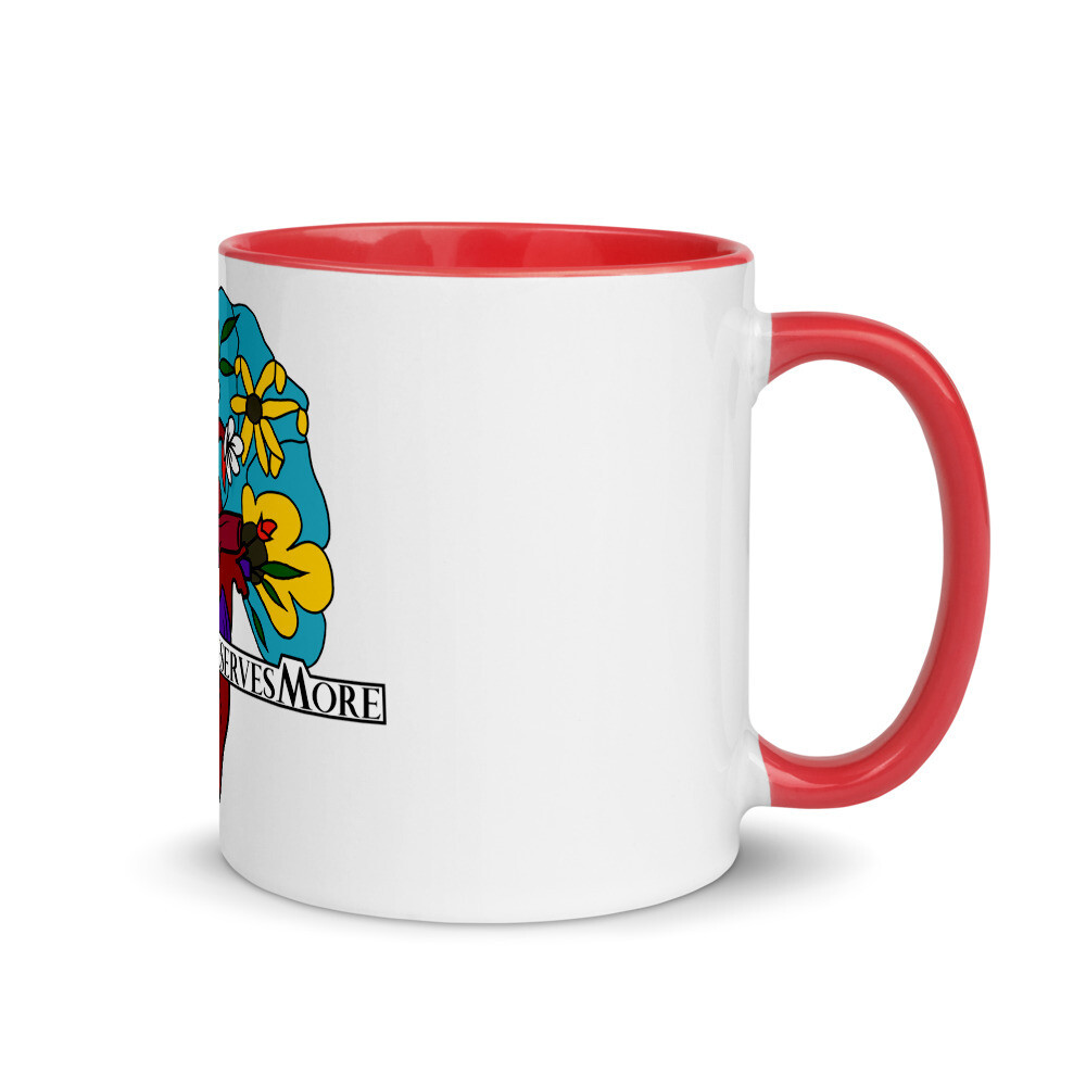 #HannibalDeservesMore Hannibal Fandom Hashtag Mug with Color Inside, Color: Red
