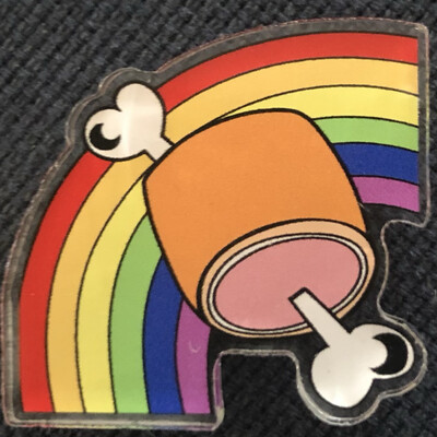 Rainbow Meat Acrylic Pro-Shipper Pin