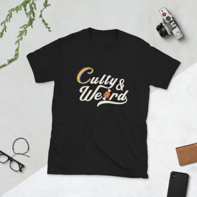 Culty and Weird Back Print Short-Sleeve Unisex T-Shirt