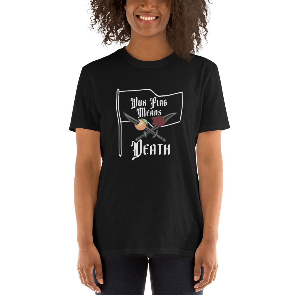 Our Flag Means Death Logo Short-Sleeve Unisex T-Shirt, Color: Black, Size: S