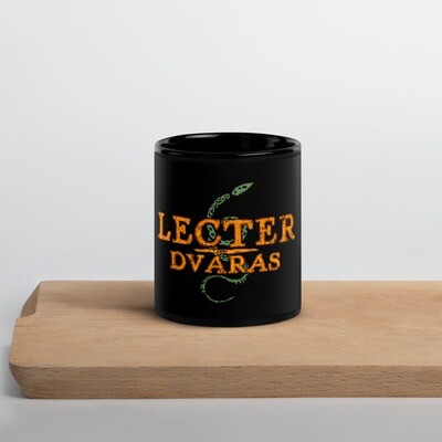 LECTER DVARAS Simplified Logo Black Glossy Mug