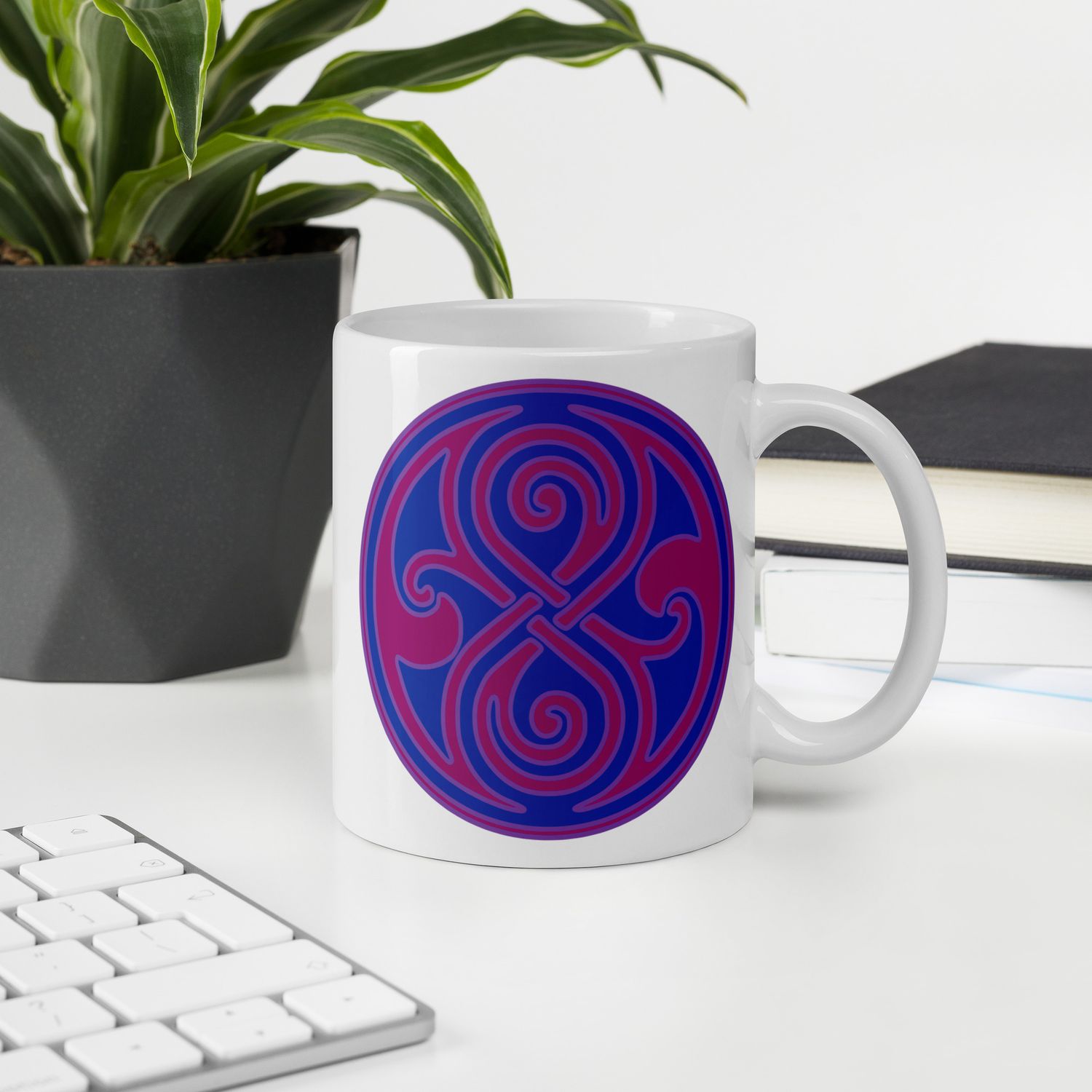 Bi Pride Seal of Rassilon Doctor Who 11 oz White glossy mug