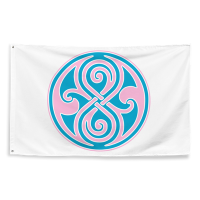 Trans Pride Seal of Rassilon Doctor Who Flag