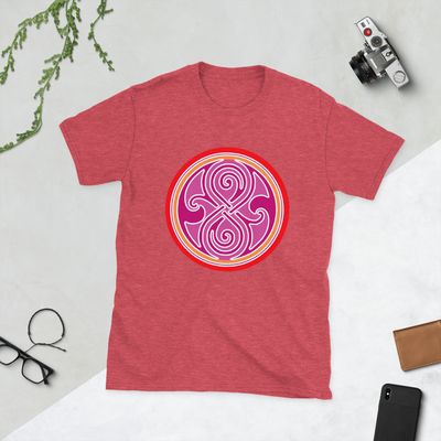 Lesbian Pride Seal of Rassilon Doctor Who Short-Sleeve Unisex T-Shirt