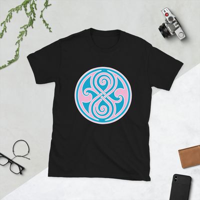 Trans Pride Seal of Rassilon Doctor Who Short-Sleeve Unisex T-Shirt